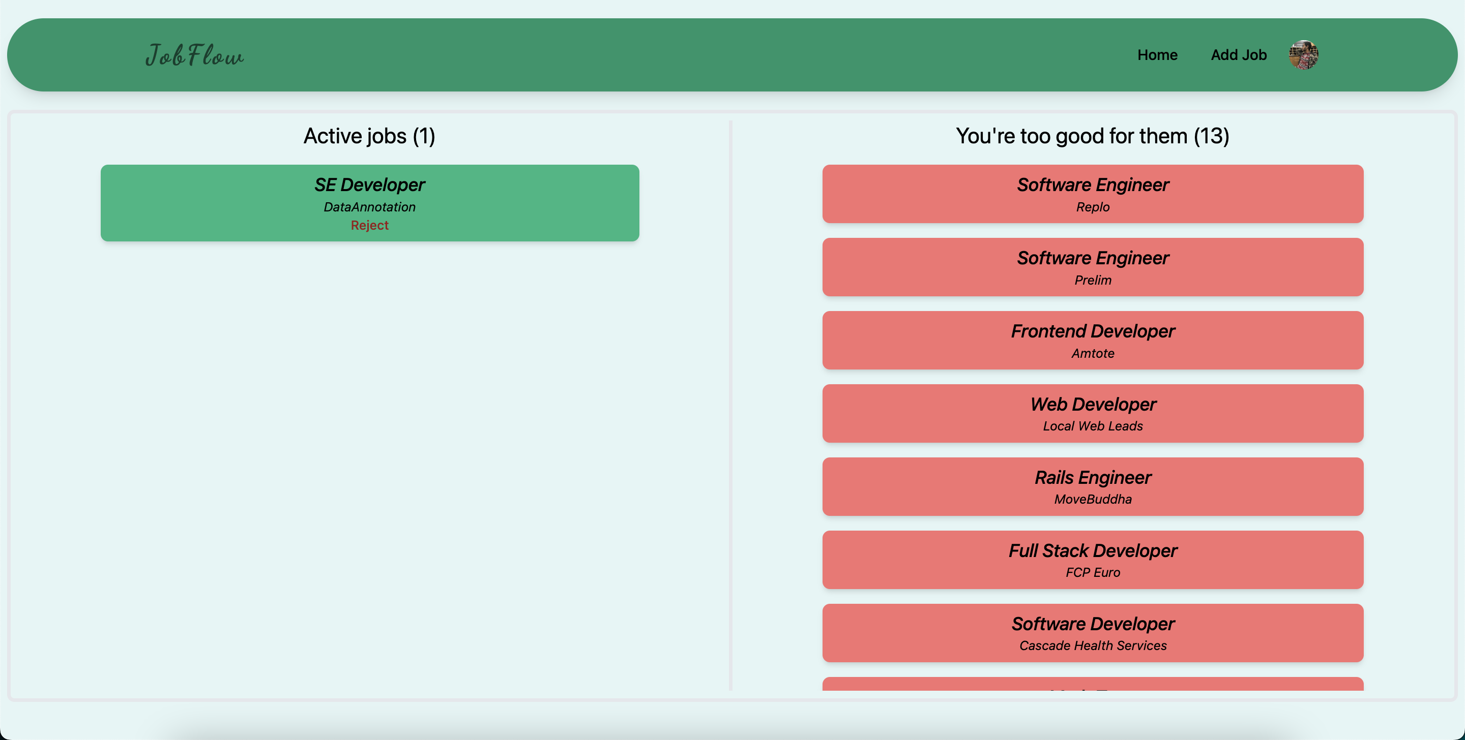 Job application tracker